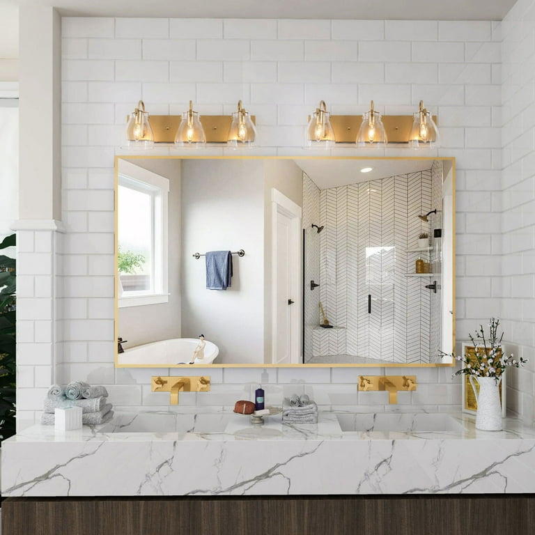 Gold bath bar light deals