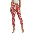 thumbnail image 2 of Renewold Santa Claus Snowman Red Womens Yoga Leggings with Pockets Workout Leggings Full Length High Waisted Running Pants Non See-Through Athletic Tights Printed Tights, M, 2 of 8