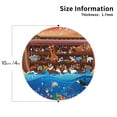 thumbnail image 2 of Sigee Animals On Noah's Ark2 for Water-Resistant, Heat-Resistant, Non-Slip Leather Coasters Set, Ideal for Coffee Table, Office, Bar, Home Decor-Round Shape, 2 of 6