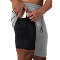 thumbnail image 3 of SHCKE Men 2 in 1 Running Shorts Quick-Dry Fitness Active Gym Shorts with Pockets, 3 of 5