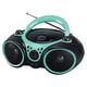 thumbnail image 2 of Jensen CD490 Teal Portable Boombox Sport Reproductor de CD estéreo con, 2 of 2