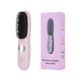 thumbnail image 1 of Cepillo alisador de pelo inalámbrico 2 en 1 con calentamiento rápido para todo tipo de cabello, color rosa., 1 of 5