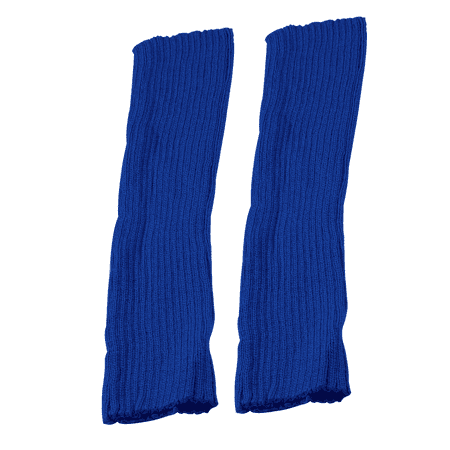 

maytalsoy 1 Pair Leg Socks Winter Warm Keeping Leg Sleeve Candy Color Knitted Calf Warmer for Adults blue