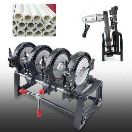 

4Clamps Pipe Fusion Welder Pipe Welding Machine Manually Operated HDPE Butt Manual 4 Clamps Pipe Fusion Welder PE HDPE Plastic Welding Machine 110V 63-160mm Plastic Welding Machine