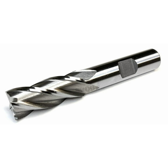 9/16 X 1/2" 4 FLUTE HIGH SPEED STEEL SINGLE END CENTER CUT END MILL (5802-0562)