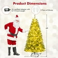 thumbnail image 3 of Gymax 6 FT Pre-Lit Artificial Christmas Tree w/ Remote Control, 3 of 9