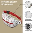 thumbnail image 5 of Fanny Pack White Christmas Snowman Pattern Waist Pack Bag,Running Cross Bag,Waterproof Large Fanny Packs for Women Men for Travel Running Hiking Cycling, 5 of 6