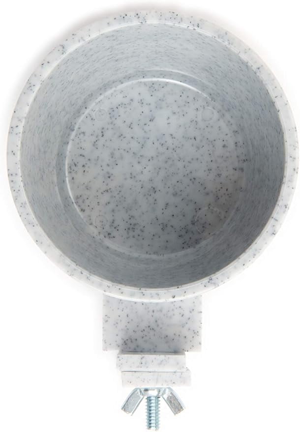 Lixit® Quick Lock Removable Bird Cage Bowls for Birds, Rabbits, Dogs, Cats, Guinea Pigs and Other Small Animals - (Gray, 10 Ounce)