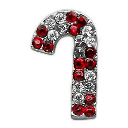 Holiday 10mm Slider Charms Red Candy Cane .