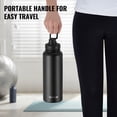 thumbnail image 5 of VEVOR 40 oz Insulated Water Bottle, Stainless Steel Camping & Hiking Hydration Flask with Wide Mouth Lid, Sports Coffee Cup Double Walled, Leakproof, for Indoor/Outdoor Use, FDA Listed,Black, 5 of 9
