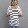 thumbnail image 4 of LEEYNEER Women‘s Summer Tops Color Block Tunics Casual Long/Short Sleeve T Shirt Camo Striped Blouse Tops Black S, 4 of 6