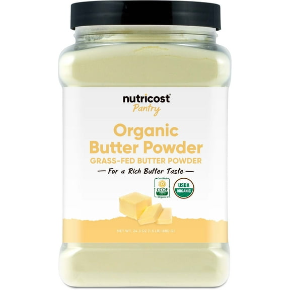 Nutricost Organic Grass-Fed Butter Powder (1.5 LB) - GMO-Free, Gluten-Free