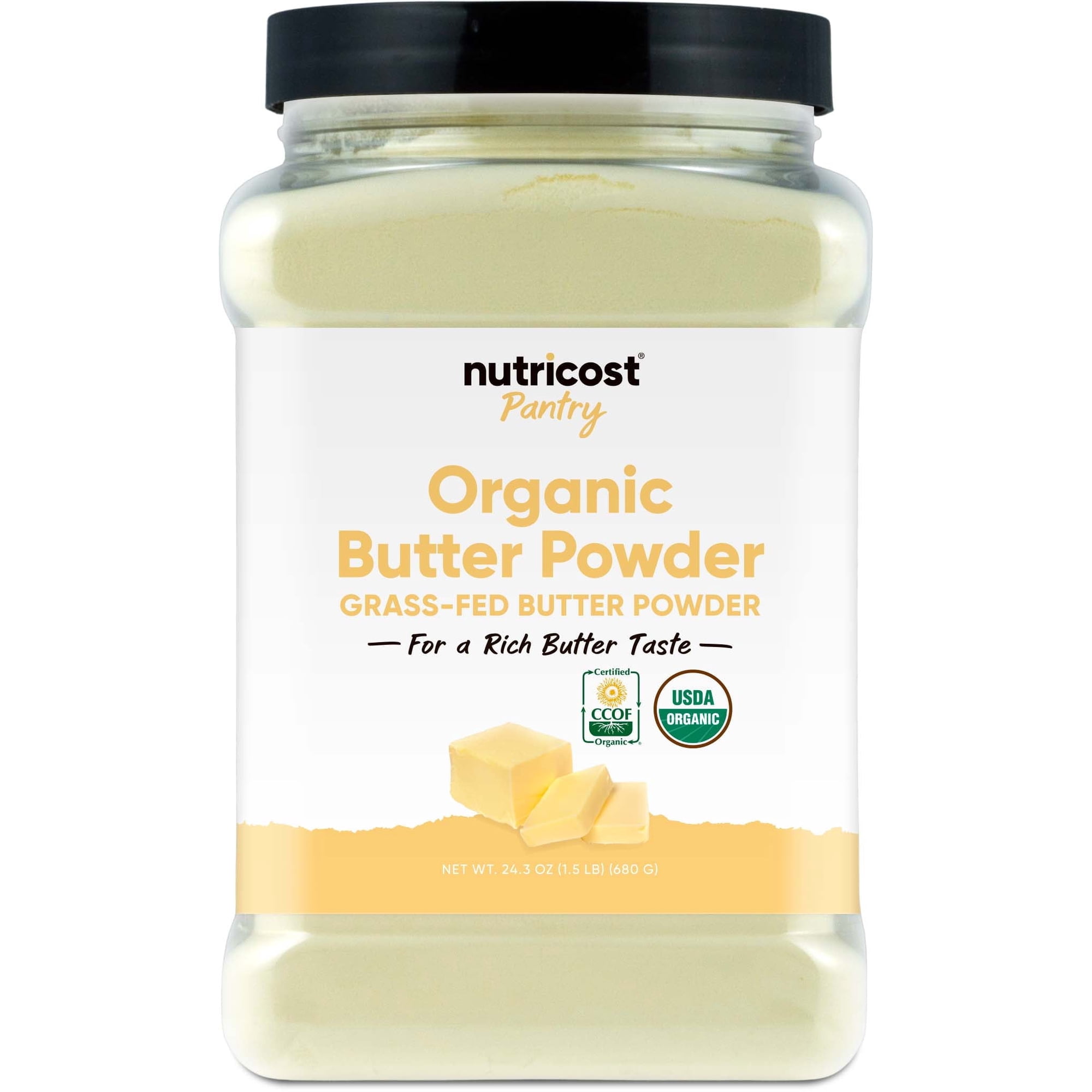 Nutricost Organic Grass-Fed Butter Powder (1.5 LB) - GMO-Free Gluten-Free
