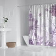 thumbnail image 2 of Ink Painting Purple Floral Shower Curtains,Farmhouse Shower Curtains for Bathroom, Bath Shower Curtain Sets Waterproof Fabric Decor 72×72inch, 2 of 4