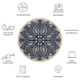 thumbnail image 5 of Safavieh Courtyard Millicent Medallion Indoor/Outdoor Area Rug, Beige/Navy, 6'7" x 6'7" Round, 5 of 9