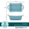 thumbnail image 3 of Rachael Ray Ceramics 2 Piece Rectangular Au Gratin Baking Dish, Agave Blue, 3 of 7