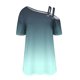 thumbnail image 3 of Tops de Ajuste Suelto para las Mujeres Moda Impresa Doble Suspensión Manga Corta Top Suelto, Blusa Casual Ligera, 3 of 5