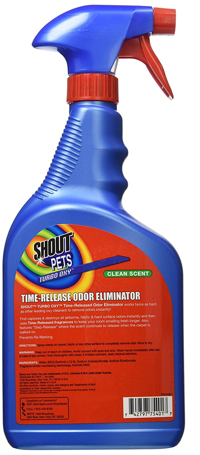 Shout Pets Turbo Oxy Time Release Odor Eliminator 32 Ounces
