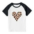 thumbnail image 3 of Blusas y camisas de manga corta con cuello redondo para niños y niñas, blusa de manga corta con estampado de cuello redondo, 3 of 7