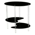 thumbnail image 3 of Mesa auxiliar de acrílico de 3 niveles, pequeña, moderna, para café, decoración del hogar y bebidas Negro, 3 of 9
