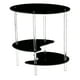 thumbnail image 3 of Mesa auxiliar de acrílico, mesita de noche, sofá, mueble de café, mesa auxiliar pequeña de 3 niveles, escritorio para bebidas para lavandería, casa de Negro, 3 of 8