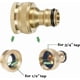 thumbnail image 5 of 6 Pieces Brass Faucet Connector Garden, Garden Hose Connector Accessories 3/4, 5 of 5