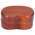 thumbnail image 4 of Dekaim Bento Box Japanese Style Portable Double Layer Waist Shape Bento Box Wood Simple Sushi Box, 4 of 7