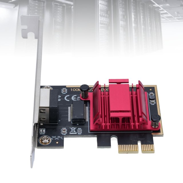 Tarjeta Ethernet PCIe 2.5G, Adaptador de Red PCIe 10 100 1000M Adaptativo Para Computadora
