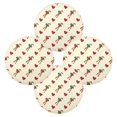thumbnail image 2 of 15.4" Round Placemat Set of 4 Polyester Fabric Place Mats Non-Slip Dining Kitchen Table Mats for Kitchen Party Decor Candy Cane-shaped Ribbons and Hearts, 2 of 5