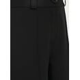thumbnail image 5 of Ribbed Stitching Classic Fabric Pants Black, 5 of 7