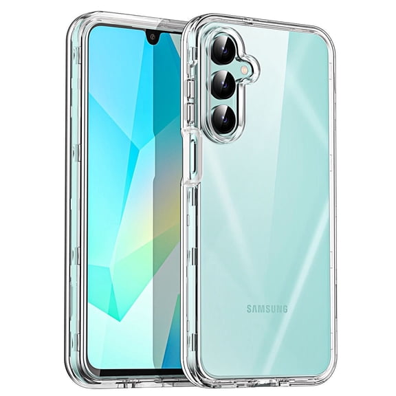 AICase For Samsung Galaxy A16 5G Clear Case Heavy Duty Shockproof 3-Layer Phone Cover