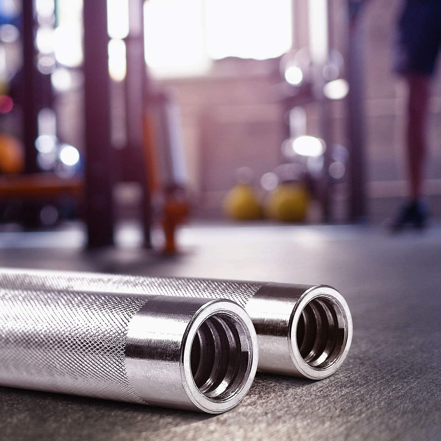 Yes4All 1 inch Dumbbell Connector Bar – 12 inch Long Barbell Connector (Chrome, 3lbs), Single