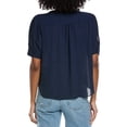 thumbnail image 2 of CeCe womens  Puff Sleeve Ruffle Top, XL, Navy, 2 of 3