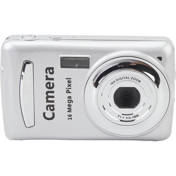 WYJ Video Camera Camcorder, 2.4in Screen 16X Digital Zoom 16MP Digital Camera Recorder Vlogging Camera, Video Recording Handycam Camcorder for Teens Beginners Gift (Silver-0614