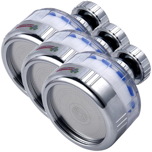 Filtro para Grifo VentDepot StreamClean 3Pzas Ø22mm Algodón Micrón PP Plateado Plástico