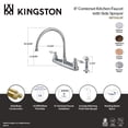 thumbnail image 4 of Kingston KB721ALSP Vintage Two-Handle 4-Hole 8" Centerset Kitchen Faucet with Side Sprayer in Polished Chrome, 4 of 4