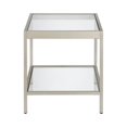 thumbnail image 3 of Henn&Hart 20" Nickel Metal/Glass Side Table, 3 of 8