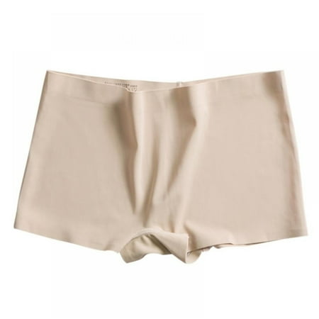 knqrhpse Seamless Underwear for Women High Waisted Underwear Women Camisole Shorts Dress Comfortable And Smooth Yoga Shorts Fitness Pants Boy Shorts Underwear Panties for Women Beige M