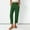 A75 Green, variant on Cropped Pants for Women Elastic Waist Tapered Capris Straight Leg Casual Trousers with Side Pockets Lightweight Breathable Work Office Bottoms