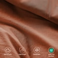 thumbnail image 4 of Regency Heights Full/Queen Comforter Set, Boho 3-Piece Pintuck Stitching Bedding Set, Soft Washed Pleated Bed Sets with Pillow Shams, Burnt Orange, 4 of 9