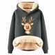 thumbnail image 1 of WILLBEST Sudadera de Mujer Womens Casual Plus Velvet Christmas Series Printed Long Sleeve Hooded Sweatshirt 689 X-Grande, 1 of 4