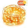 thumbnail image 1 of Luces de hadas LED blancas cálidas regulables "alambre de plata", 10M 100 LEDs luces de hadas de estrellas impermeables IPX6 fuente de alimentación alimentada para exteriores, Fokelyi LN-1019, 1 of 8