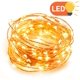 thumbnail image 1 of Luces de hadas LED blancas cálidas regulables "alambre de plata", 10M 100 LEDs luces de hadas de estrellas impermeables IPX6 fuente de alimentación alimentada para exteriores, Namotu LN-1019, 1 of 7