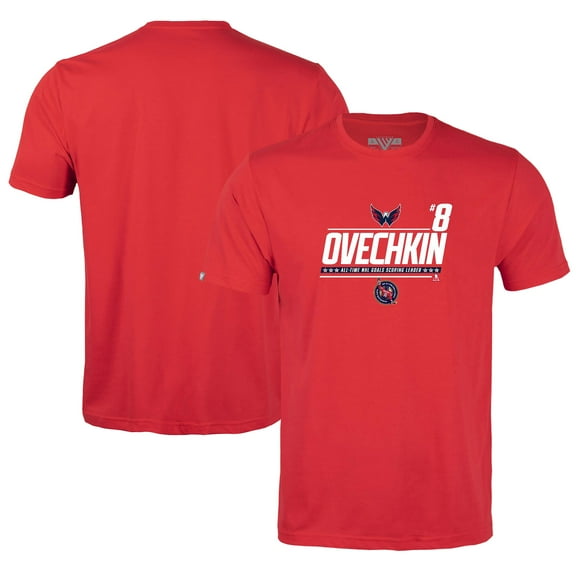 Youth Levelwear Alexander Ovechkin Red Washington Capitals NHL All-Time Leading Goal Scorer Milestone Name & Number