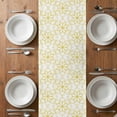 thumbnail image 6 of Yellow Flower Table Runner - 70 Inch Long, Kitchen Dining Table Runner Dresser Scarves, Retro Tribal Art Abstract Monochrome Texture Farmhouse Decor for Coffee Tables Wedding Party Banquet, 6 of 8