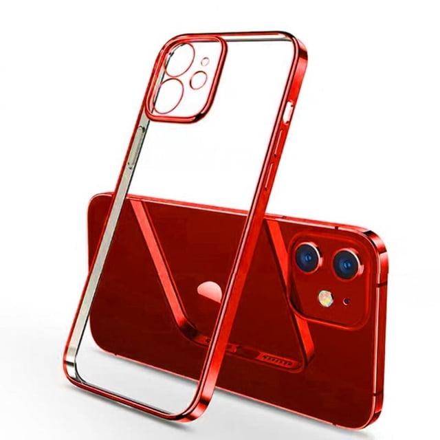 Funda transparente de lujo para iPhone, carcasa trasera de silicona suave, cuadrada, para modelos 14, 13, 12, 11 Pro Max, Mini, X, XR, XS, Max, 8, 7 Plus