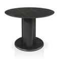 thumbnail image 4 of Furniture of America Elara Faux Marble Iron Pedestal Round Dining Table in Black, 4 of 5