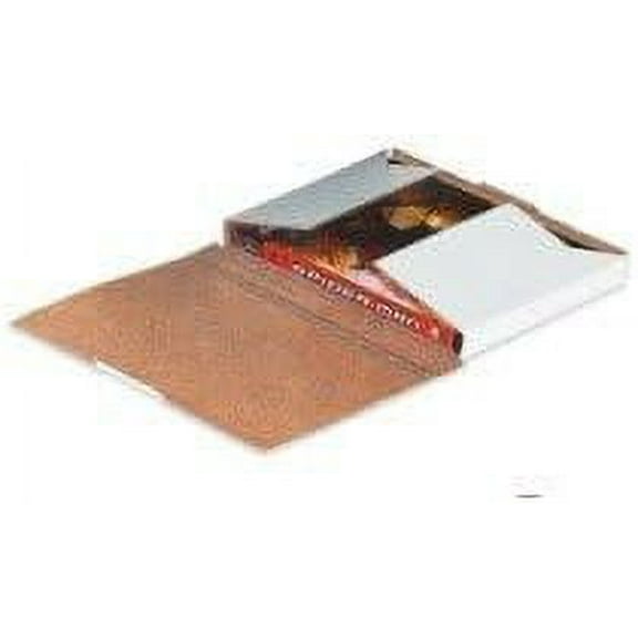 7 5/8 x 5 7/16 x 11/16" White DVD Mailers