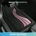 thumbnail image 2 of Road Comforts Car Floor Mats Full Set Front Rear Car Floor Mats with Aluminum Design AntiSlip Backing AllWeather Protection TrimtoFit Car Mats for Most Sedans SUVs  Pink, 2 of 9