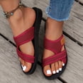 thumbnail image 4 of Willtoo Orthopedic Casual Sandals for Women Non Slip Slip on Arch Support Flat Wedge Sandals Wide Walking Shoes 2026 New Beach Foam Shoes, 4 of 7
